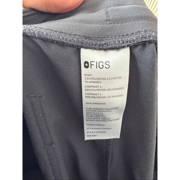 Figs Zamora Jogger Pants High Waisted Scrubs, Charcoal Women’s XXL / P - Picture 8 of 9